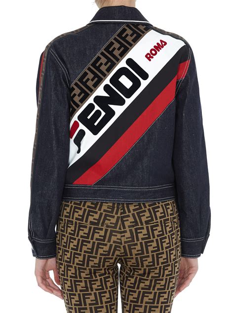 black fendi denim jacket women|fendi baguette denim jeans.